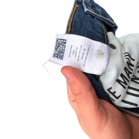 RARE True Religion Jeans Shorts Size 38 RICKY FLAP T Blue - Picture 7 of 9